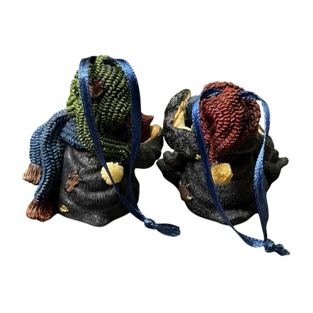 Boyds Bears Peace & Rejoice Penguin Ornaments Set 2 Resin 3E Edition Christmas - Picture 2 of 6